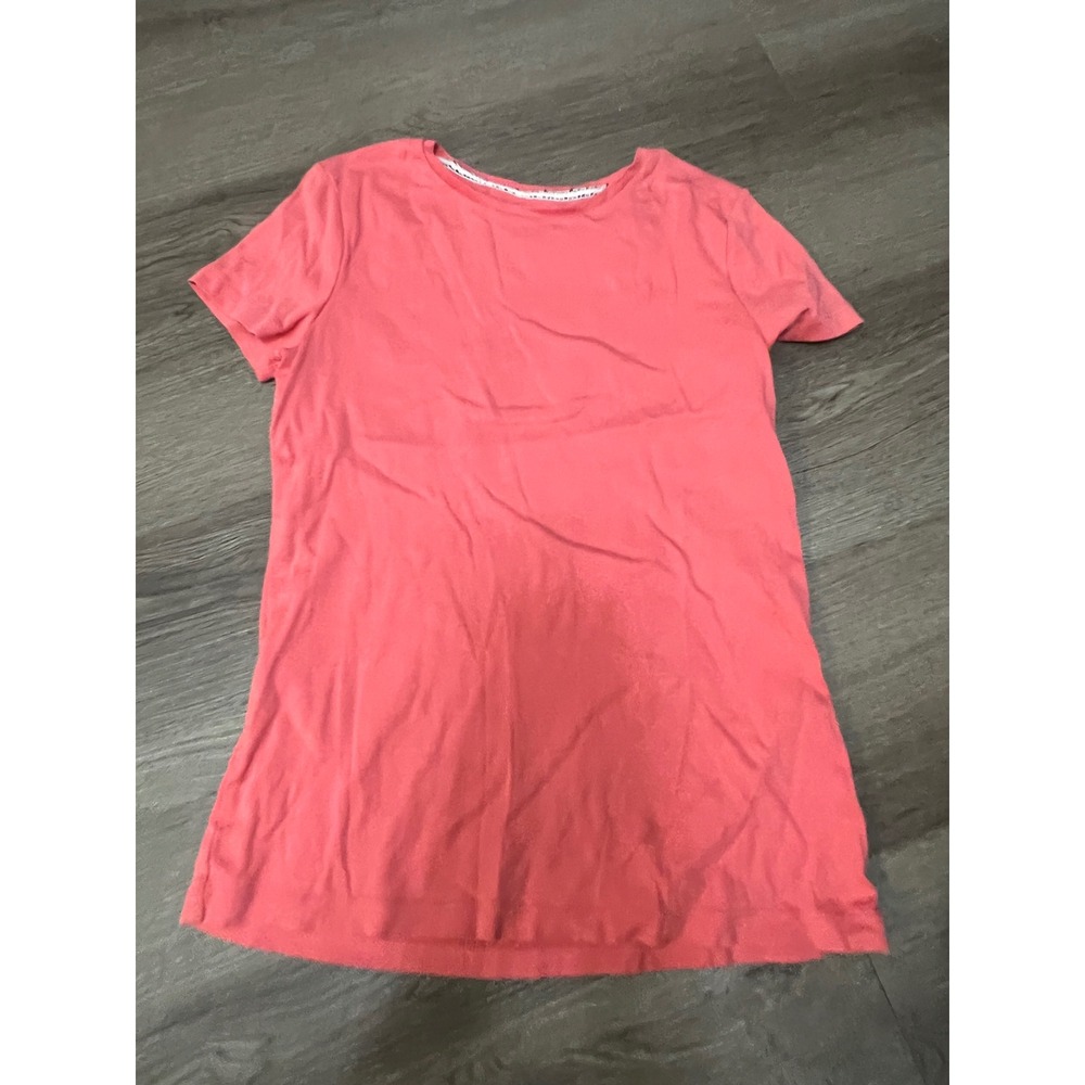 Talbots Womens XS Coral Pink 100% Pima Cotton Short Sleeve Crew Neck T-Shirt